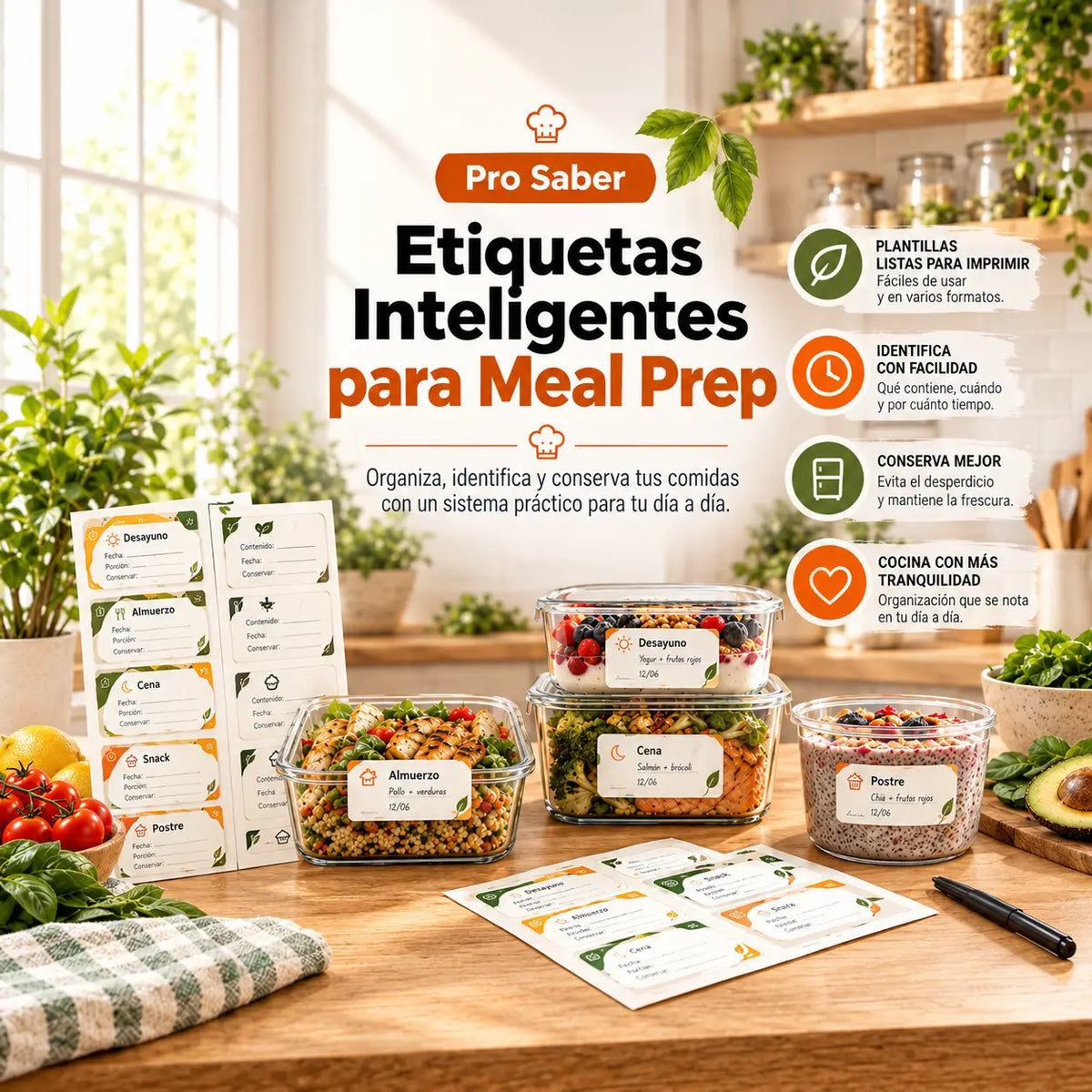 Etiquetas Inteligentes para Meal Prep